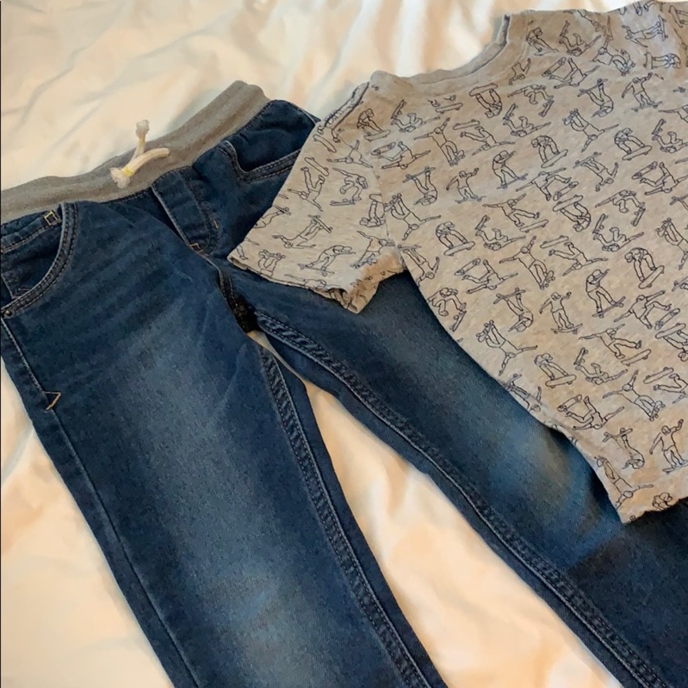 Boys soft jeans and tee set